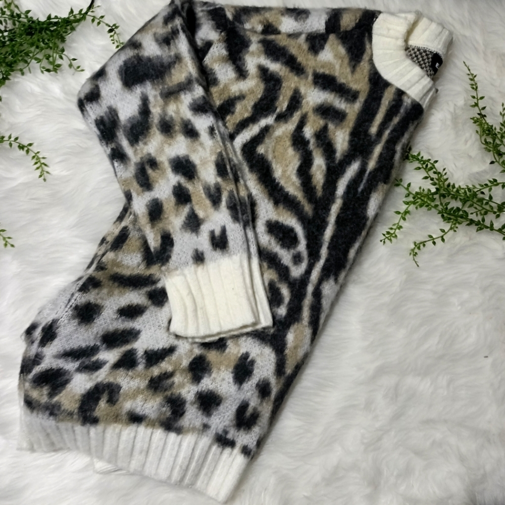 Express Animal Print Sweater